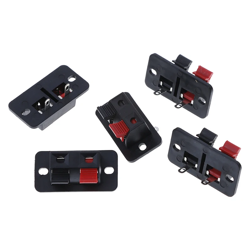 

5 Pcs 2-Position Aging Test Clips Audio Speaker Terminals Panel Connector