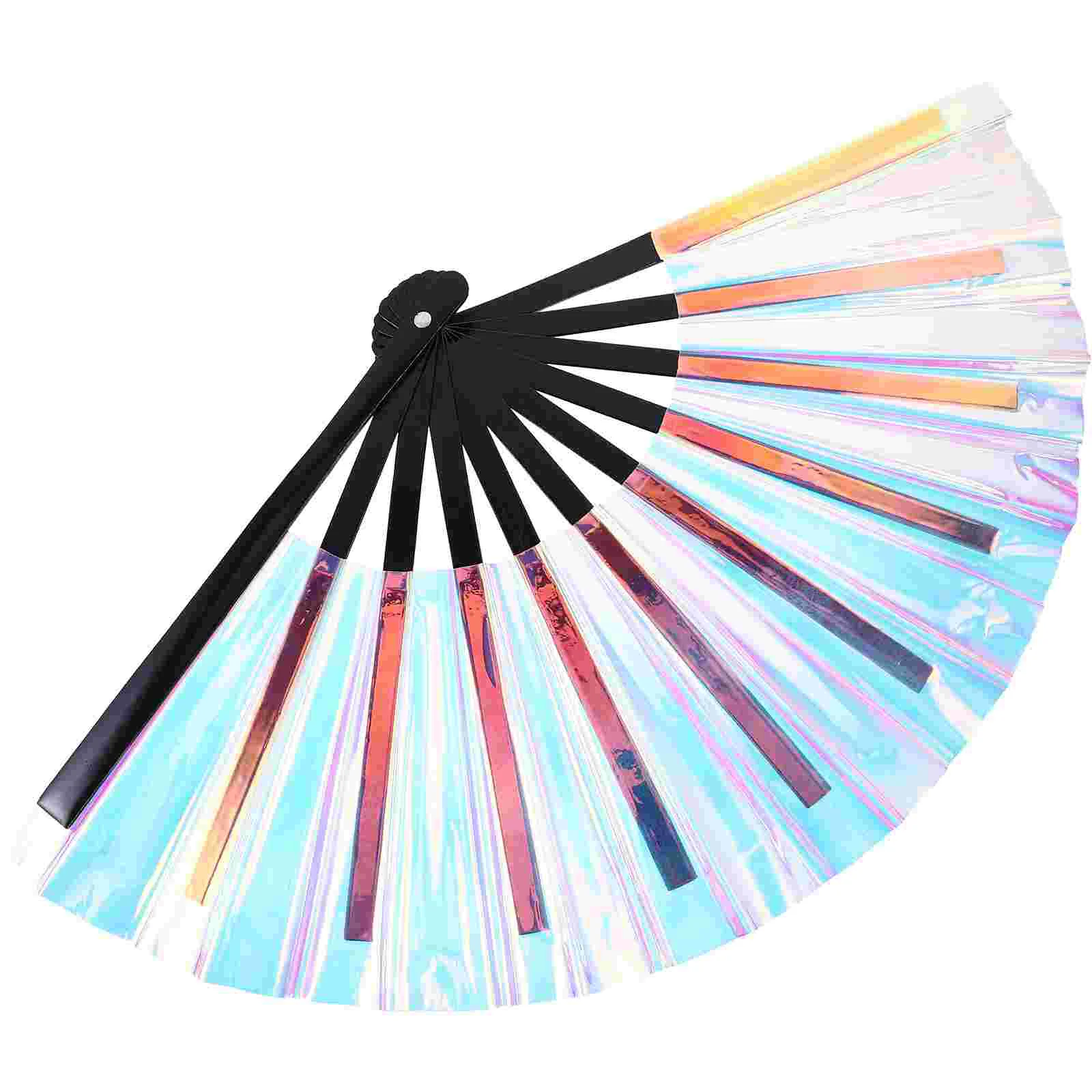 

Portable Fans Colored Handheld Folding Iridescent Classical Wedding Foldable Fans