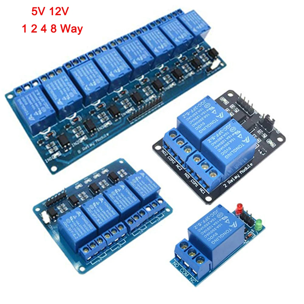 5V 12V 1 2 4 6 8 Channel Relay Module With Optocoupler Relay Output X Way Relay Module For Arduino