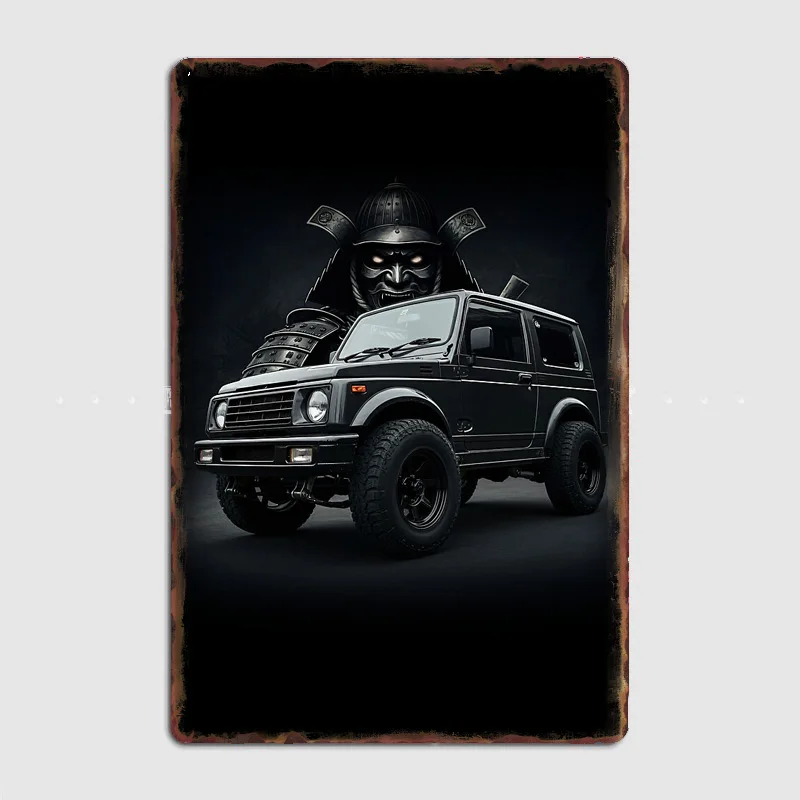 Фото Jimny Samurai Generations классический автомобиль винтажный ретро металлический плакат знак гаражный клуб на заказ Настенный декор жестяной декор комнаты домашний декор №2