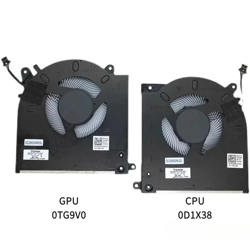 For Dell Alienware M15 R3 CPU GPU Cooling Fan 0D1X38 D1X38 0TG9V0 TG9V0