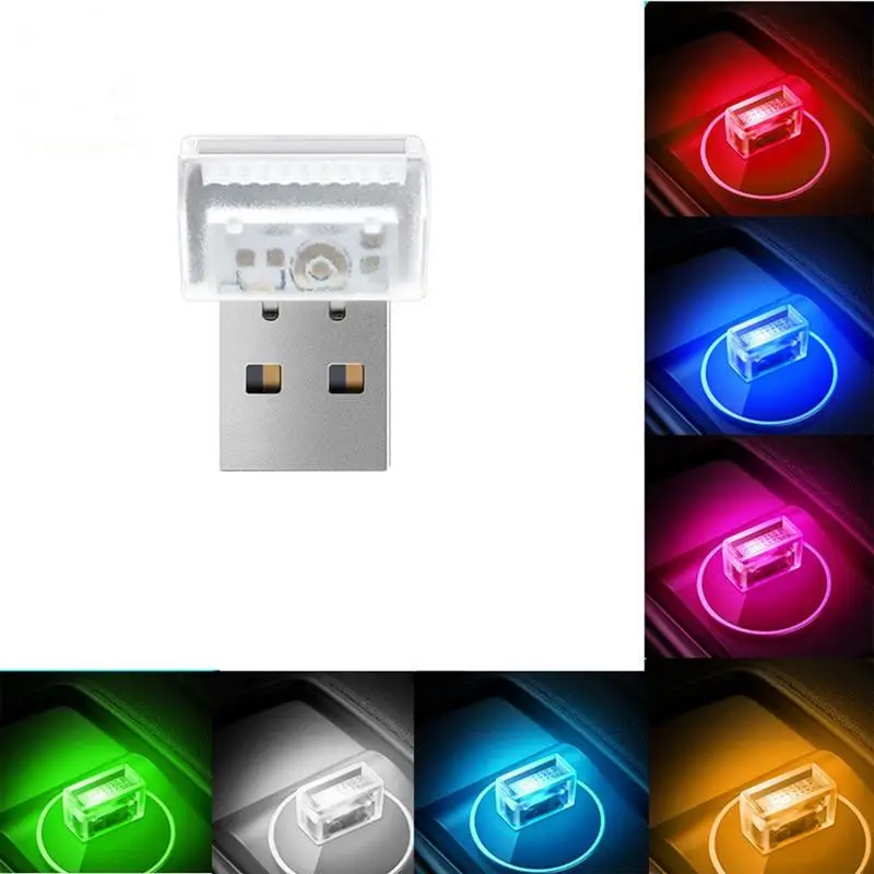 

Интерьерная USB-лампа с мини-окружающим портативным Plug Play, светодиодные атмосферные огни, Беспроводная цветная вспышка, мини-окружающий автомобильный аксессуар