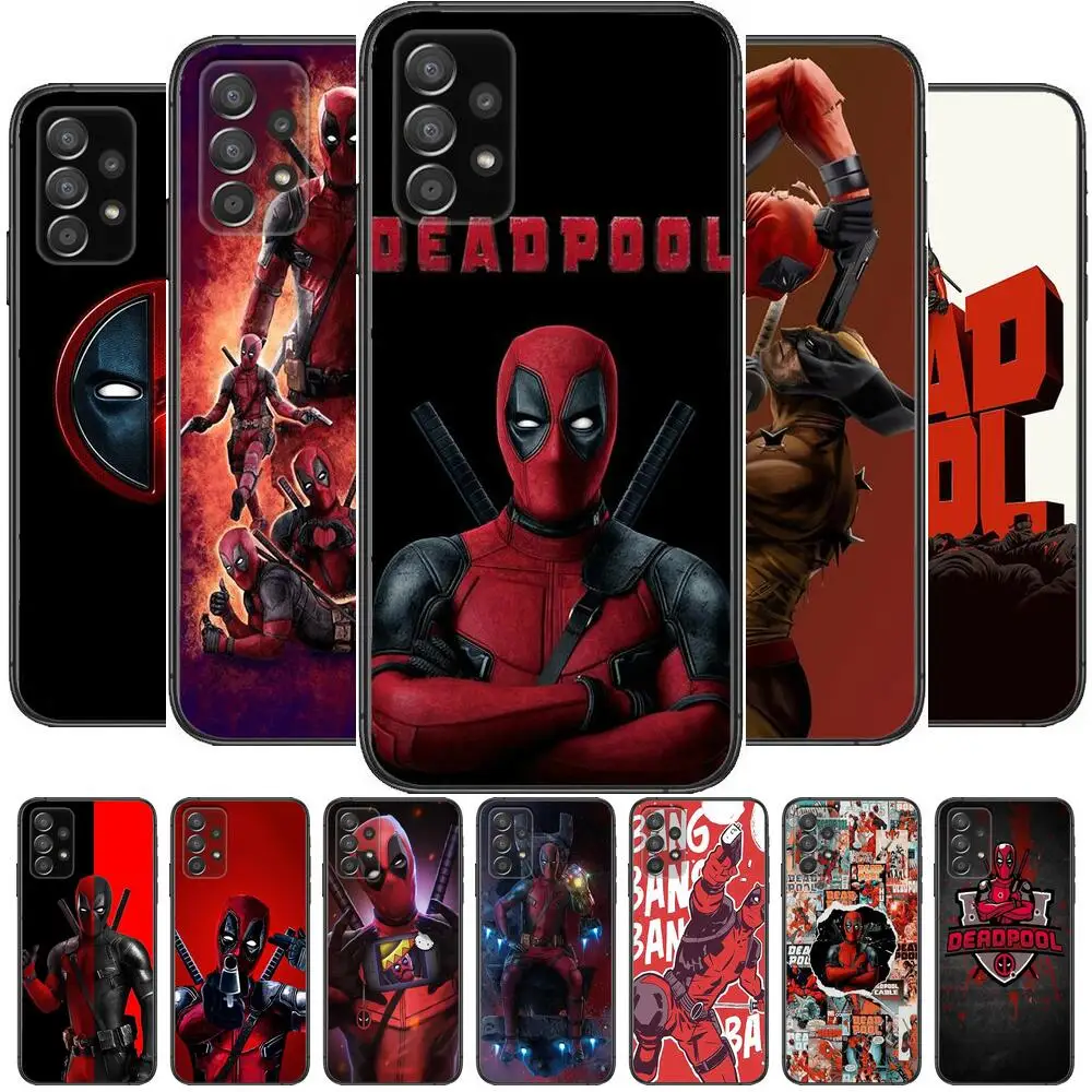 

Deadpool Marvel Phone Case Hull For Samsung Galaxy A70 A50 A51 A71 A52 A40 A30 A31 A90 A20E 5G a20s Black Shell Art Cell Cove