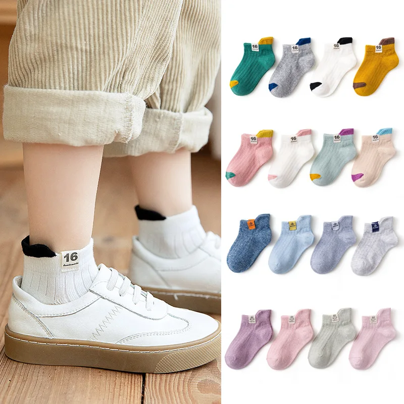 Min Pomegranate Woven Lable Boat Socks Children Socks In The Spring And Autumn Thin Cuhk TongBaoBao Private Leisure Sock Socks