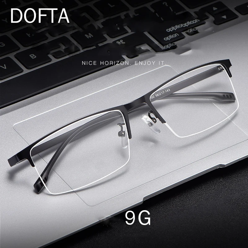 

DOFTA Alloy Glasses Frame Men Square Myopia Prescription Eyeglasses Frames Half Rim Optical Male Eyewear 5896