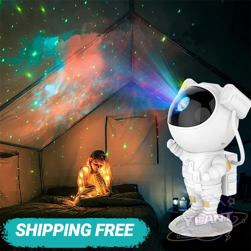 

Galaxy Projector Lamp Starry Sky Night Light For Home Bedroom Room Decor Astronaut Decorative Luminaires Children's Gift NEW