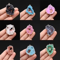 natural crystals cluster stone pendant irregular shape exquisite charms for jewelry making diy necklaces earrings accessories