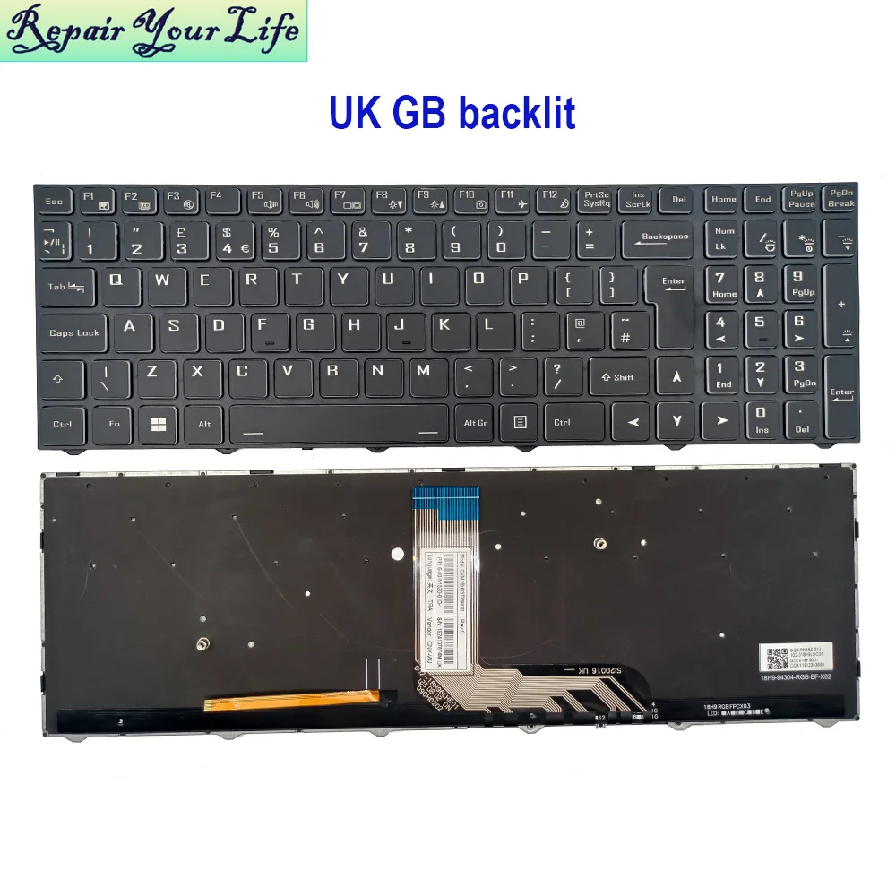 Клавиатура с подсветкой для Monster Abra A7 V12 V13 A5 V16 V17.1 .2 .3 .4 .5 Французский игровой