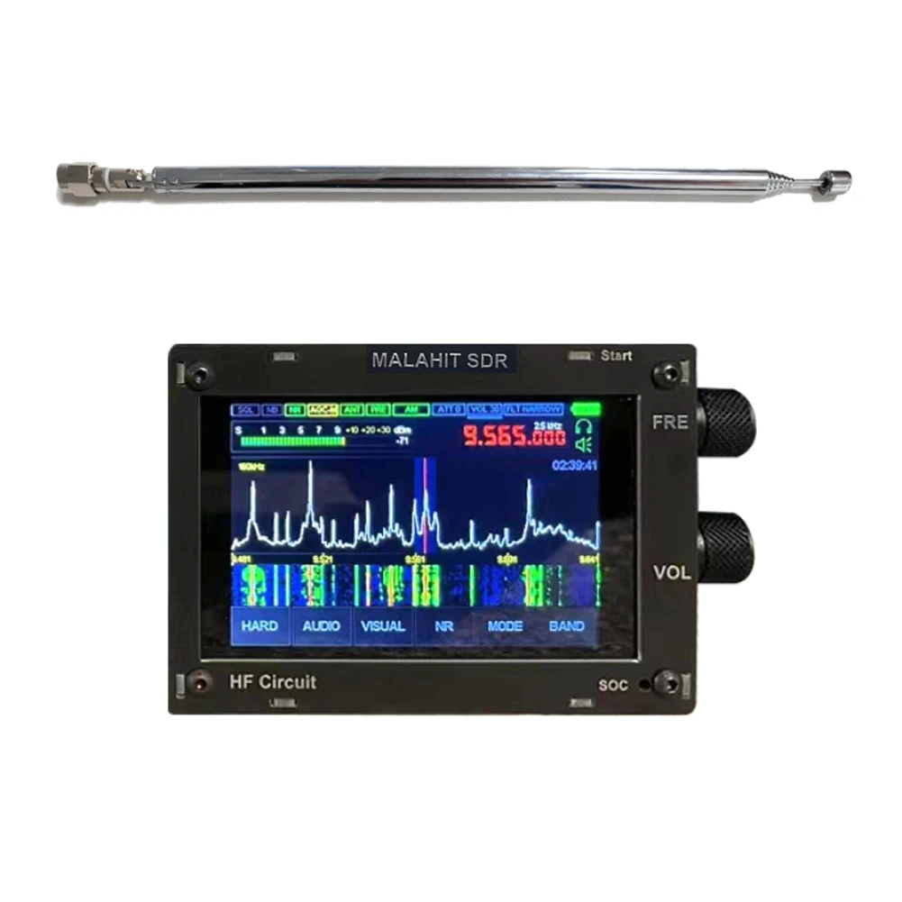 

1.10D 50K-2GHZ Malachite SDR Radio Malahiteam DSP SDR Receiver with Expansion Board AM/SSB/NFM/WFM+Speaker + Battery