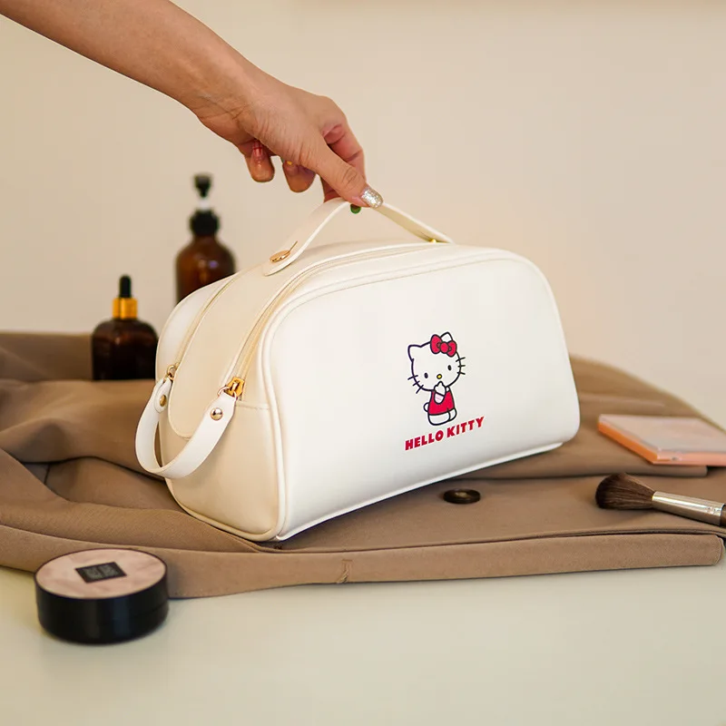 

Sanrio косметичка Hello Kitty Kuromi Kawaii мультфильм студенческая сумка для путешествий портативная водонепроницаемая сумка для хранения на молнии для девочек Подарки
