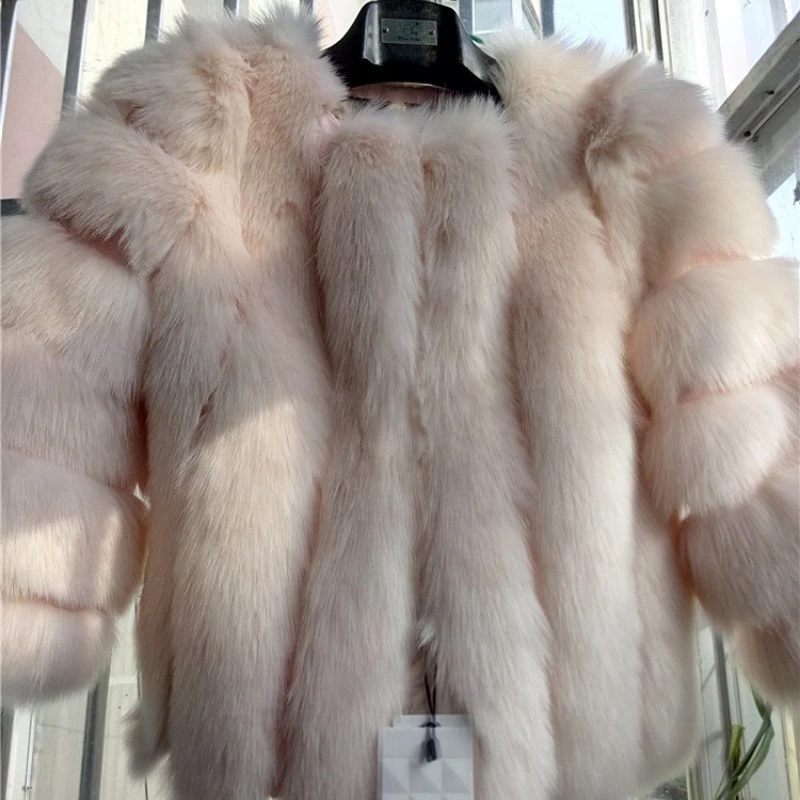 Autumn and Winter Fur Coat Faux Fur Coat Thick and Warm Korean Style Fur Women's Imitation Fox Fur Luxury Women's Coat