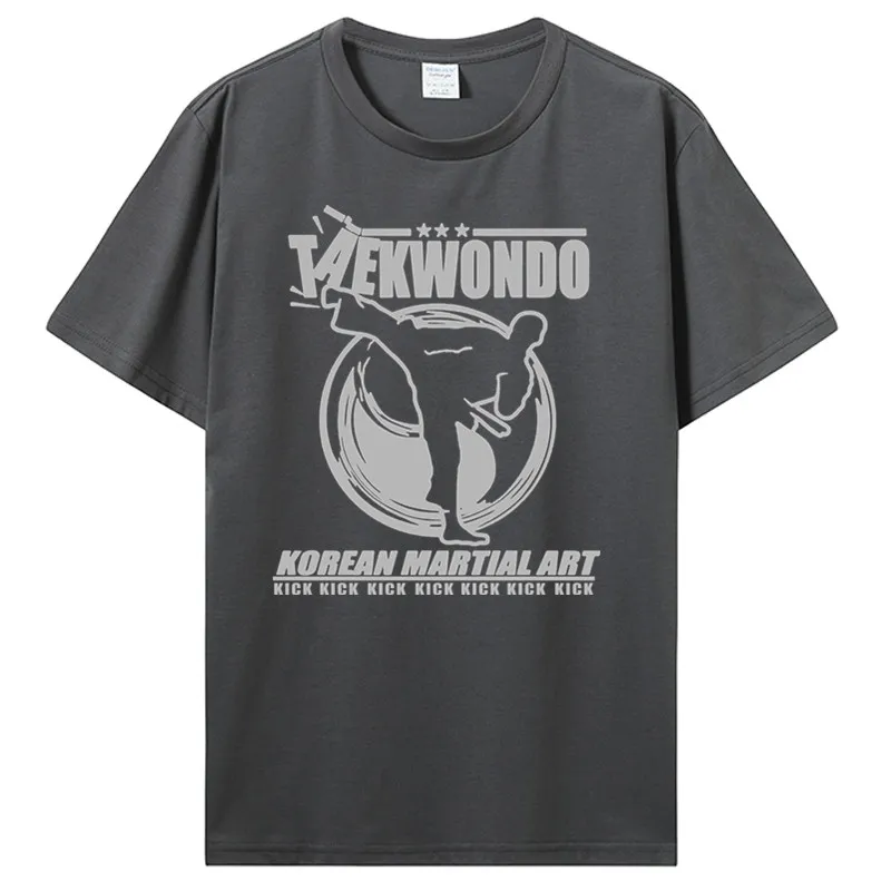 Мужская футболка в Корейском стиле для тхэквондо Тхэ вондо боевых искусств Кик