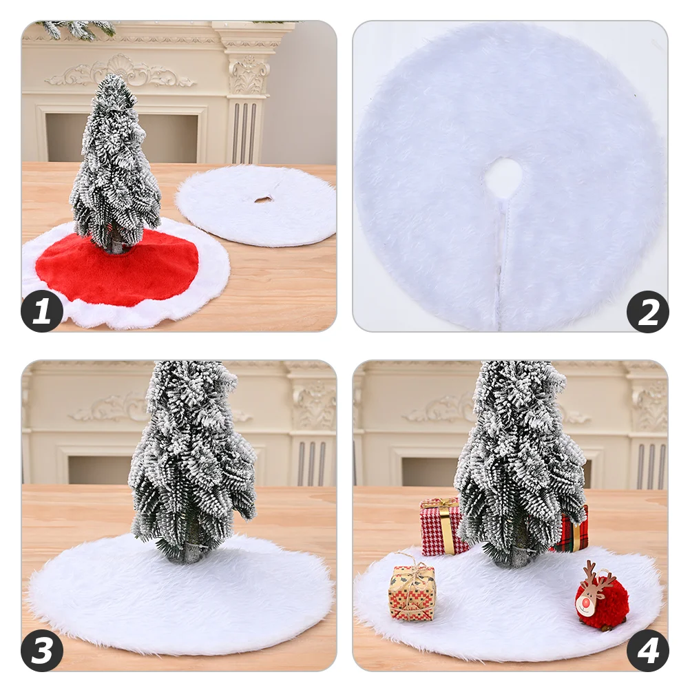 Мини-юбки для рождественской елки коврики фермерского дома круглый фартук ткань