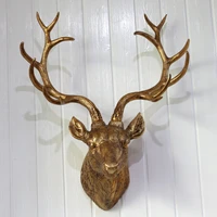 bone white resin deer head wall ornaments