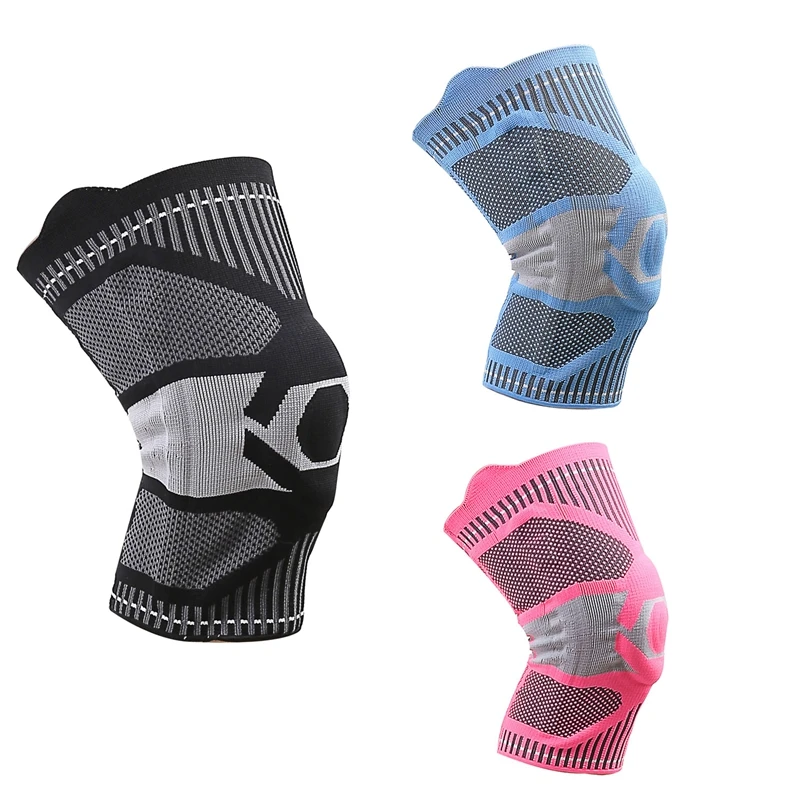 

Бандаж на коленный сустав, компрессионный рукав с боковыми стабилизаторами и силиконовой гелевой подушечкой для надколенника