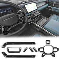 auto car central control trim strips gear armrest panel decoration stickers interior car accessories for land rover defender