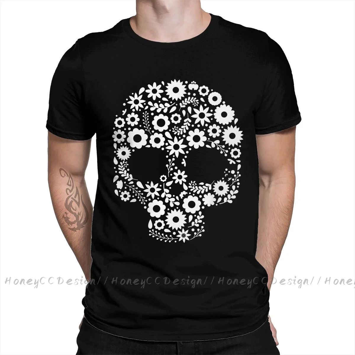 

Mexico Skull Sugar 2021 New Arrival T-Shirt Calavera Gift For Mexican Decor Lovers Unique Shirt Crewneck Cotton for Men TShirt