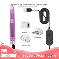 usb rechargeable nail and pedicure machine kit electric mini nail drill belt nail trimmer with cleaning brush