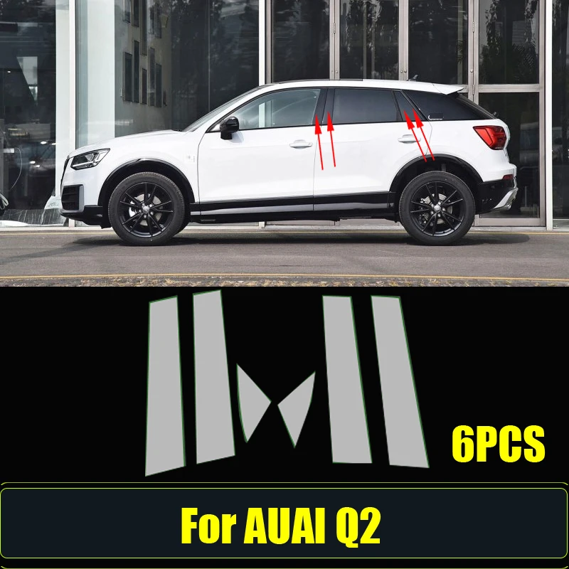 

ТПУ автомобильный Стайлинг внешние аксессуары прозрачные BC светодиодсветодиодный фары столбик крышка оконная отделка полоса для AUDI Q2 ...