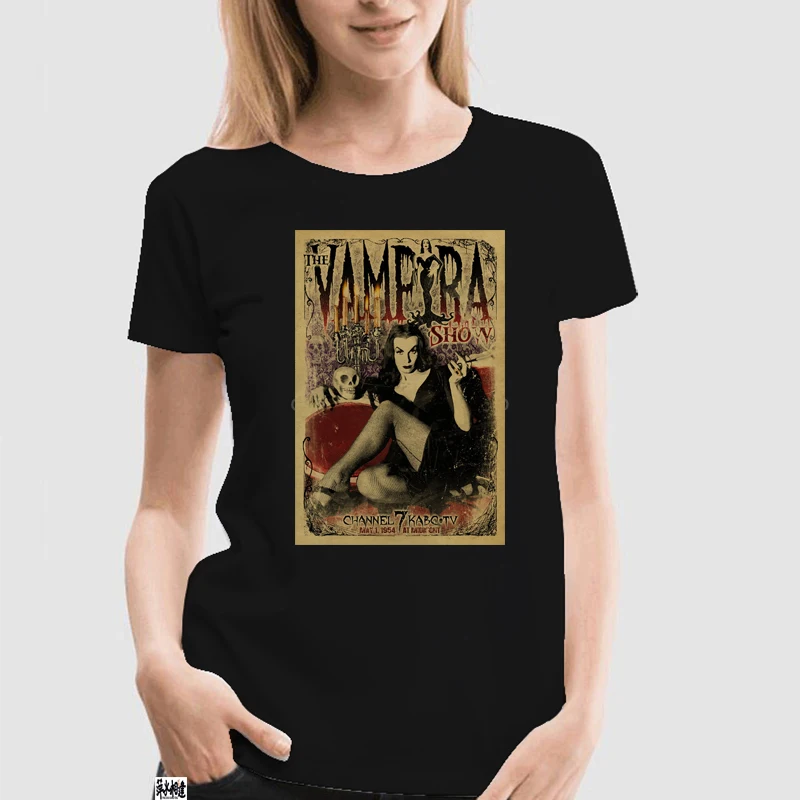 Мужская черная футболка с надписью VAMPIRA |