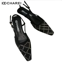italian 100gujia 2022 high heel sandals womens shoes crystal diamond sunflower pointed soft leather upper box dust bag