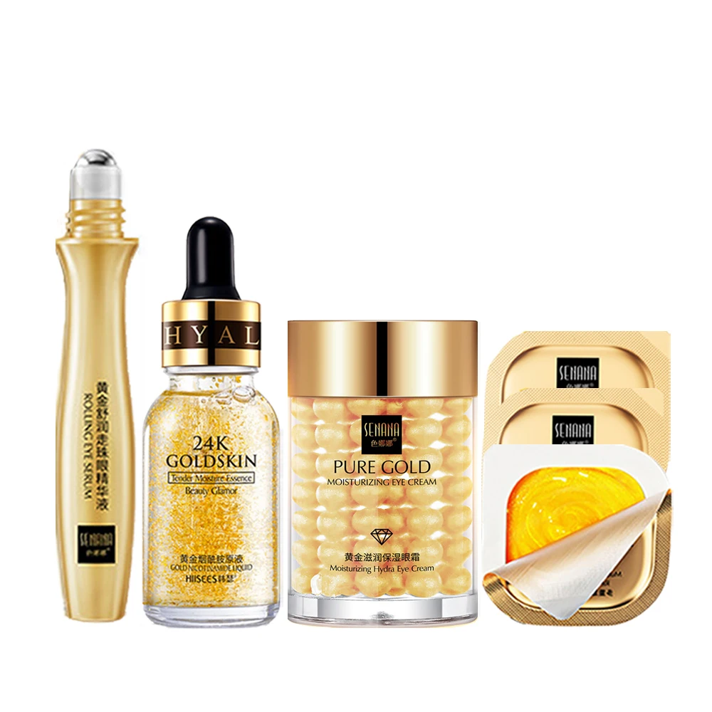 

24k Gold Niacinamide Essence Skin Care Set Moisturize Sleeping Mask Anti Wrinkle Eye Cream Korean Cosmetics Facial Products Kit