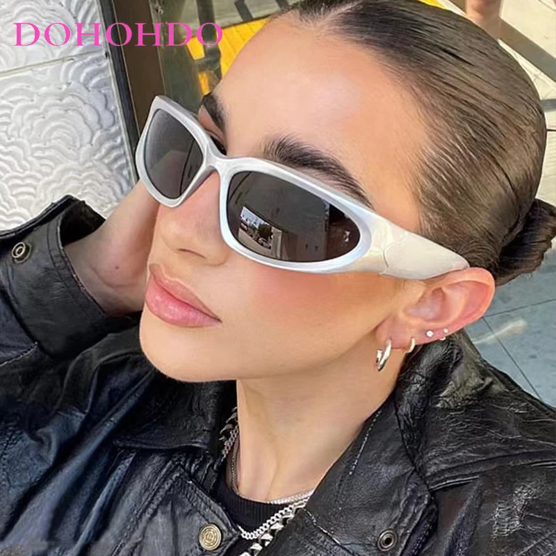 

DOHOHDO Aesthetic Y2K Sunglasses Men Outdoor Bicycle Cycling Sports Sun Glasses Women Vintage Shades Fashion Punk Goggle Eyewear