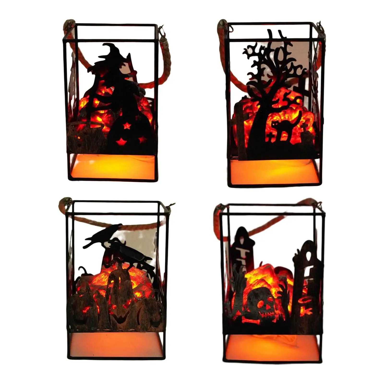 

Charcoal Lamp Decor Battery Powered Antique LED Night Light Decorative Lamp for Halloween Bedroom Festival Room