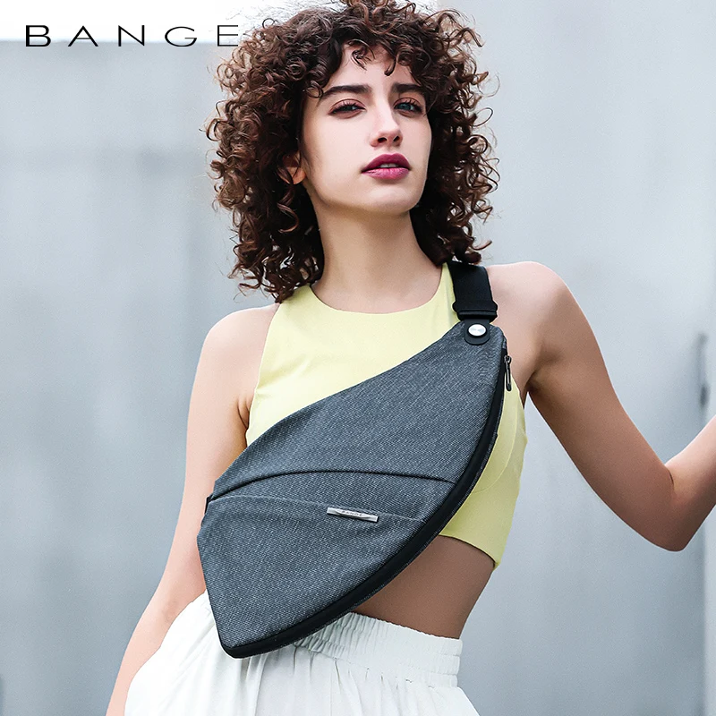 BANGE Crossbody Bag For Men Portable Waterproof Shoulder Messenger Bags Male Travel Short Trip Chest Bag Fit For 9.7 Inch iPad