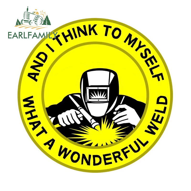 

EARLFAMILY 13 см x 12,9 см для сварщиков, автомобильная наклейка, устойчивая к царапинам, водонепроницаемая индивидуальная кондиционер, багажник, автомобильный Стайлинг