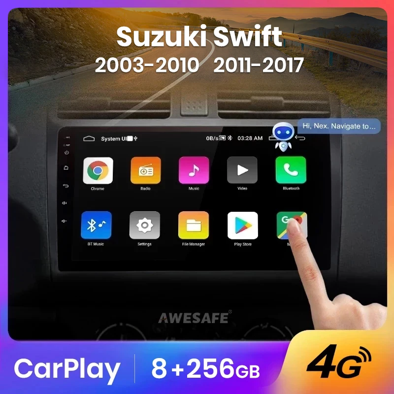 Автомагнитола AWESAFE PX9 для SUZUKI SWIFT 2003-2010 2011-2017 2 din Android |