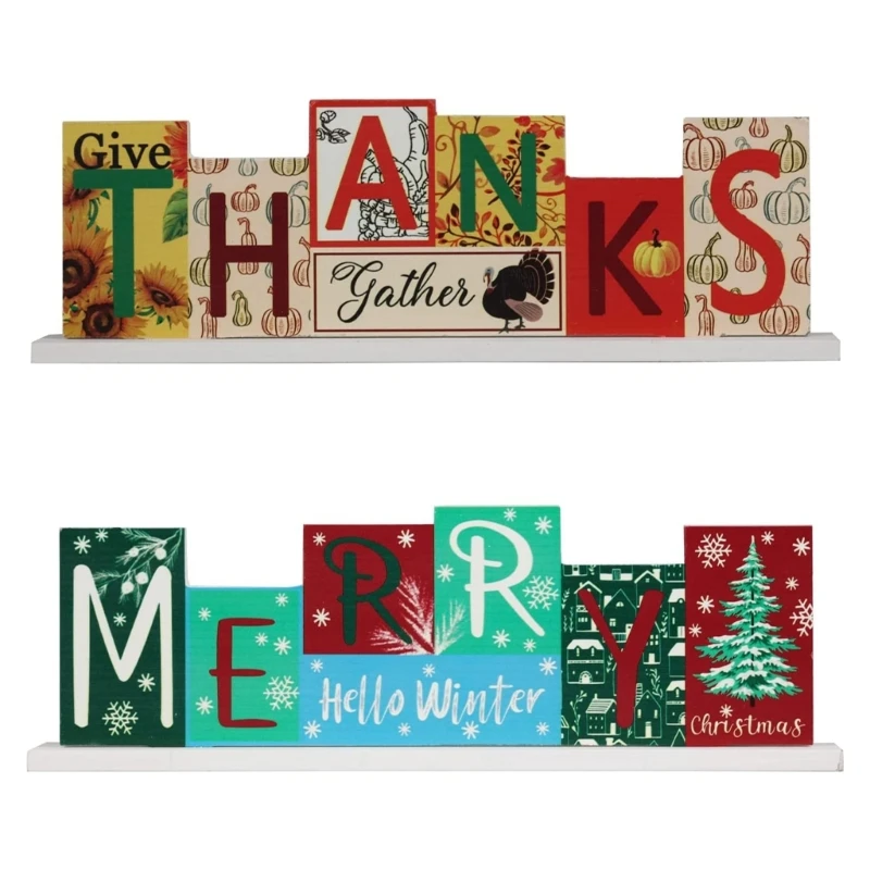 

Рождественское деревянное украшение на День Благодарения, декоративная модель, украшения для офиса, общежития, гостиной