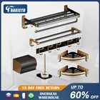 Полка Bakicth для ванной комнаты черного и золотого цвета, Полка для полотенец без отверстий в туалете, легкая Роскошная вешалка для полотенец в туалете, настенные крючки, полка