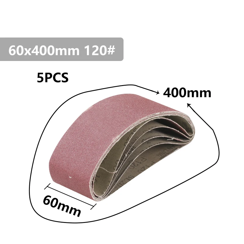 

Шлифовальные ленты XCAN 400x60 мм, 5 шт., 40-120 grit