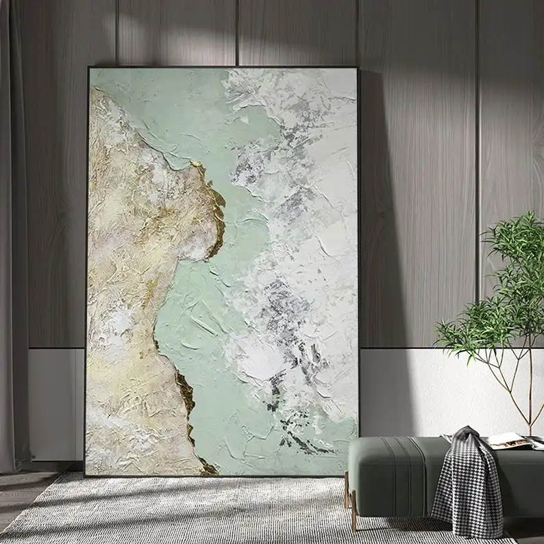 

Оригинальная белая абстрактная живопись, искусство, белая текстура, фотокартина, бирюза, белая абстрактная картина для гостиной