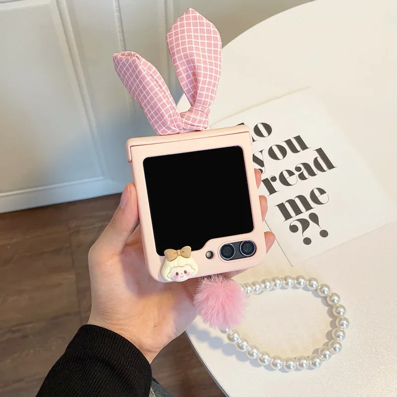 Подходит для Samsung Galaxy Z Flip5 4 милый чехол телефона женщин ультратонкий приятный