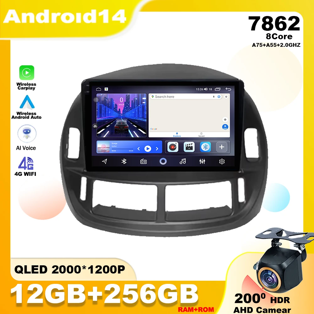 Для Toyota Previa ESTIMA ACR30 Tarago 2002-2006 Android 14 Carplay Автомобильный радиоприемник