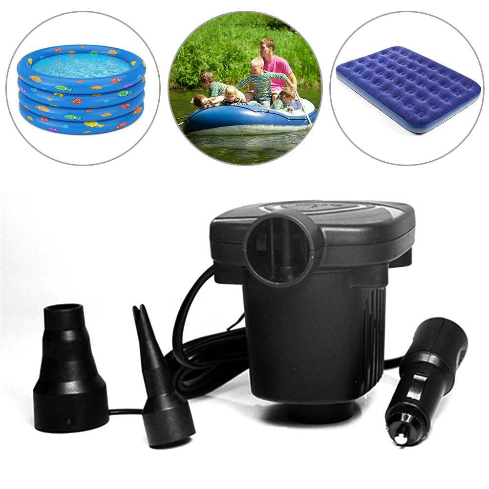 

Electric Air Pump Portable Lightweight Inflatable Compressor Pump Fast Air Inflator Blower for Swimming Ring Inflatable Bed Toys