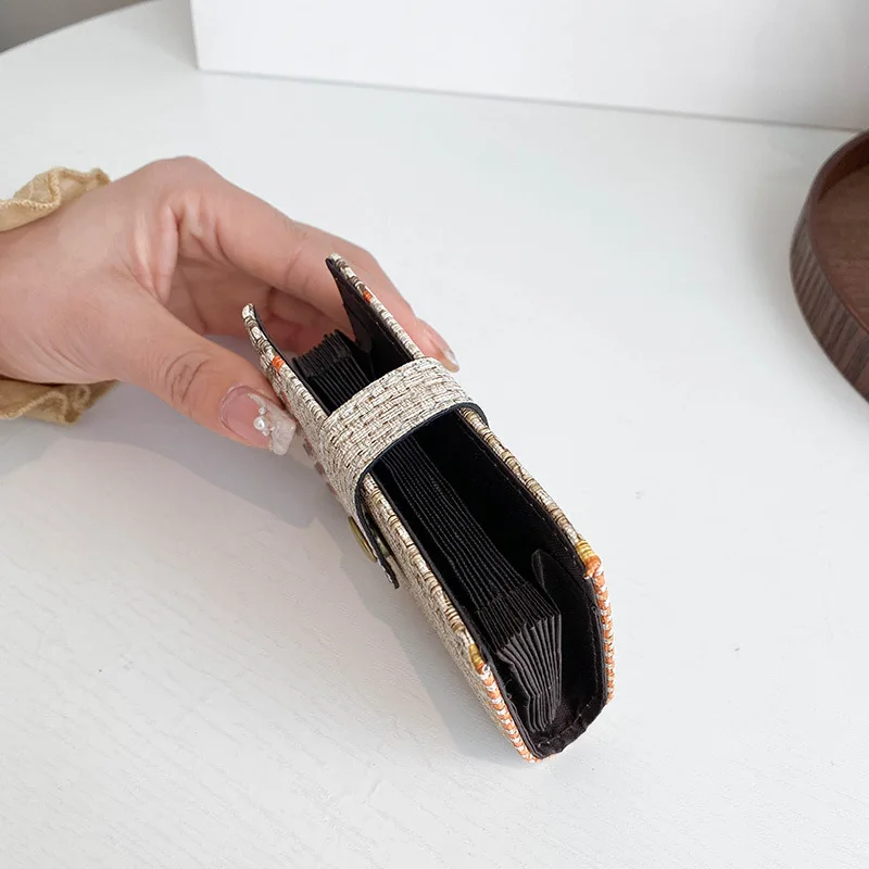 Женский кошелек в винтажном стиле новый для карт складной монет