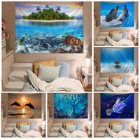 underwater world colorful tapestry wall hanging japanese wall tapestry anime decor blanket