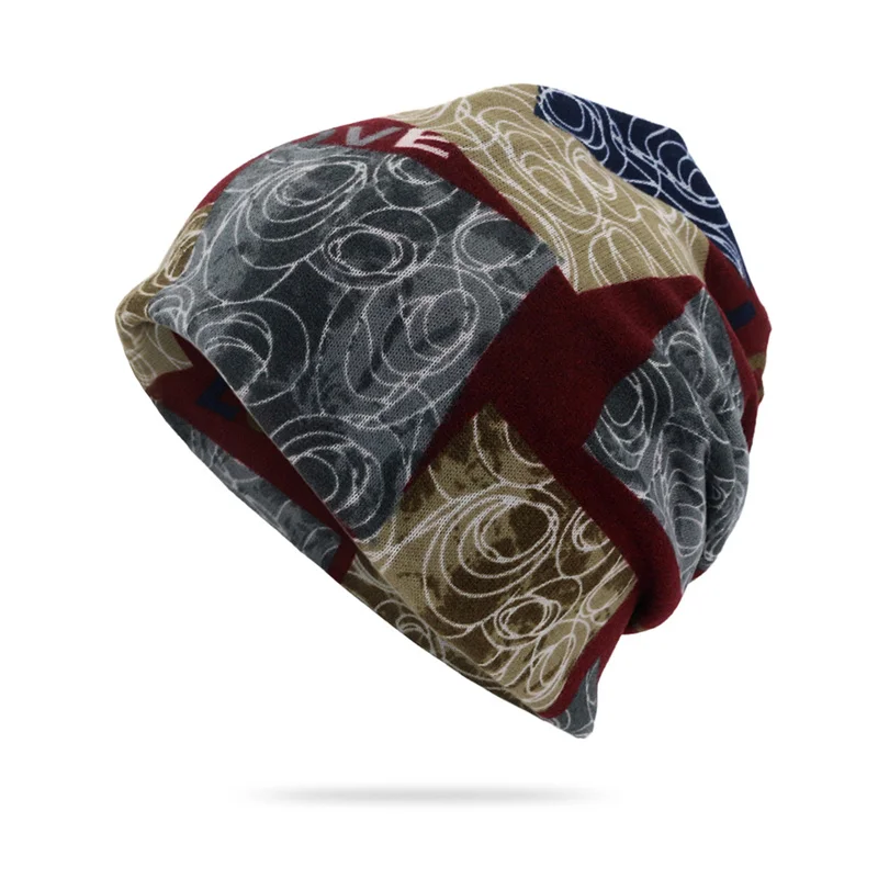 

Новинка 2023, зимние теплые облегающие шапки для женщин, женский многофункциональный головной платок, женский шарф с надписью