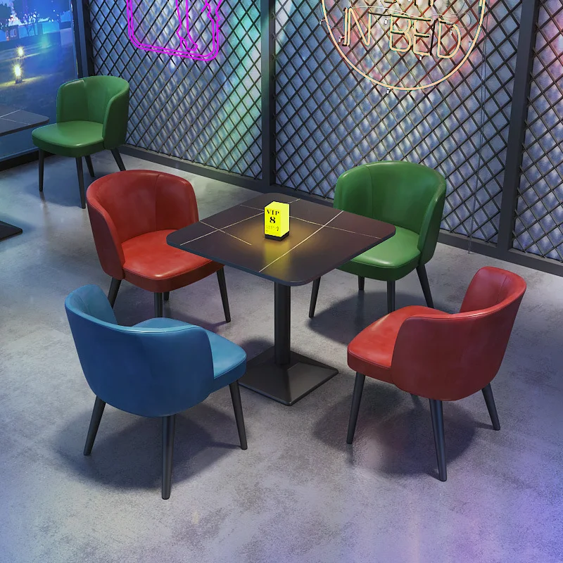 

H13 Industrial Style Bar Bar Sofa Bistro Tables and Chairs Coffee Barbecue Theme Western Restaurant One Table and Four Chairs