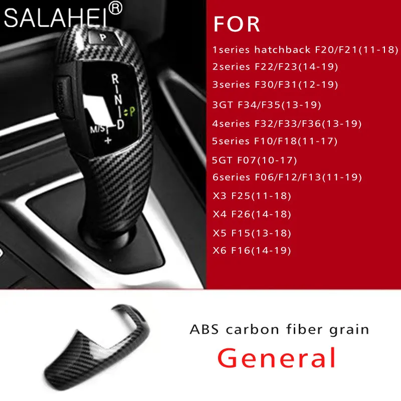 

Carbon Fiber Car Gear Shift Handle Head Frame Cover For BMW 1 2 3 4 5 6 Series F10 F22 F23 F30 F31 5GT X4 X5 X6 Auto Accessories