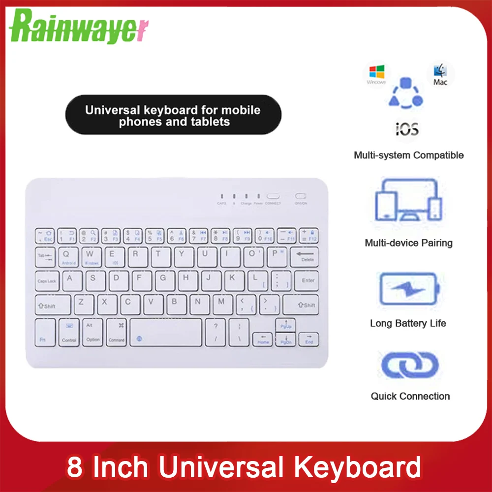 

Mini Wireless Bluetooth Keyboard for Android Ios Windows IPad Ultra Thin Portable Rechargeable Mobile Tablet Accessories