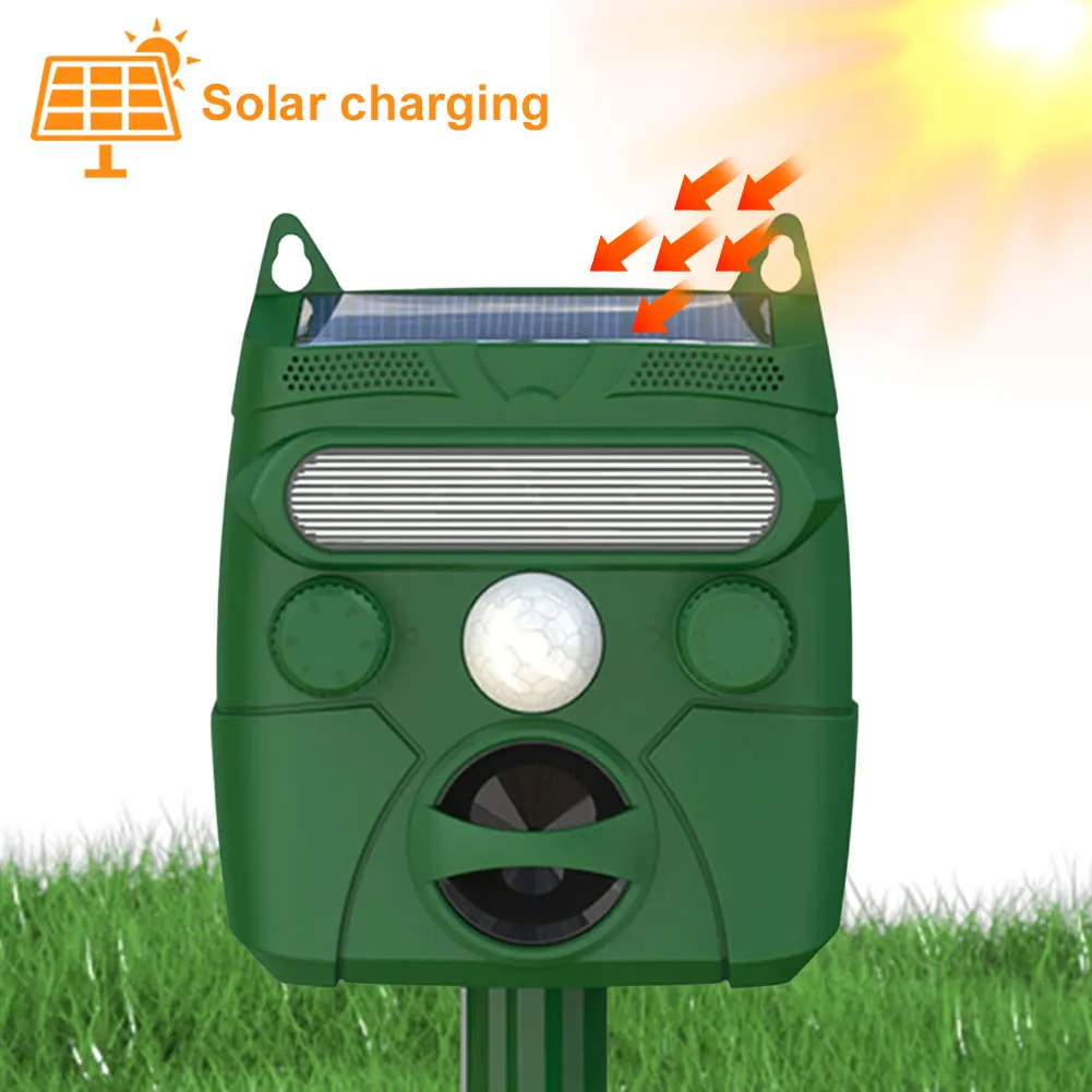 Ультразвуковой отпугиватель животных с датчиком движения на солнечной энергии и
