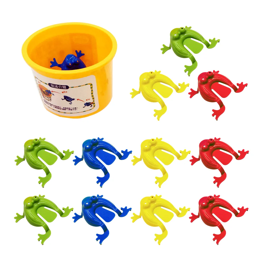 12 Pcs Bulk Kids Toys Jumping Toys Easter Party Favor Plastic Frog Bouncing Frog Jumping Frogs Toys