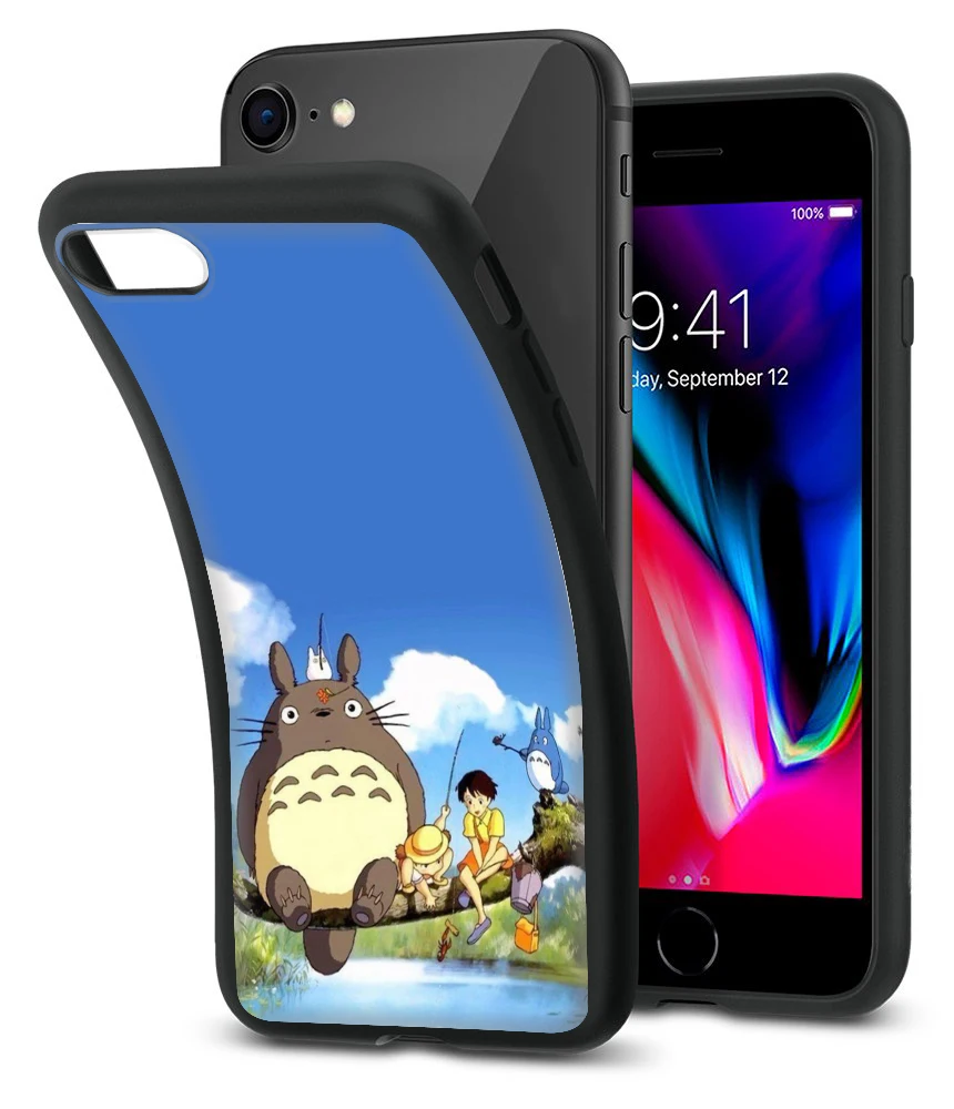 AC39 T-Totoros CAT Soft Silicone Case for iPhone X XS XR Pro Max 8 7 6 6s Plus SE Cover