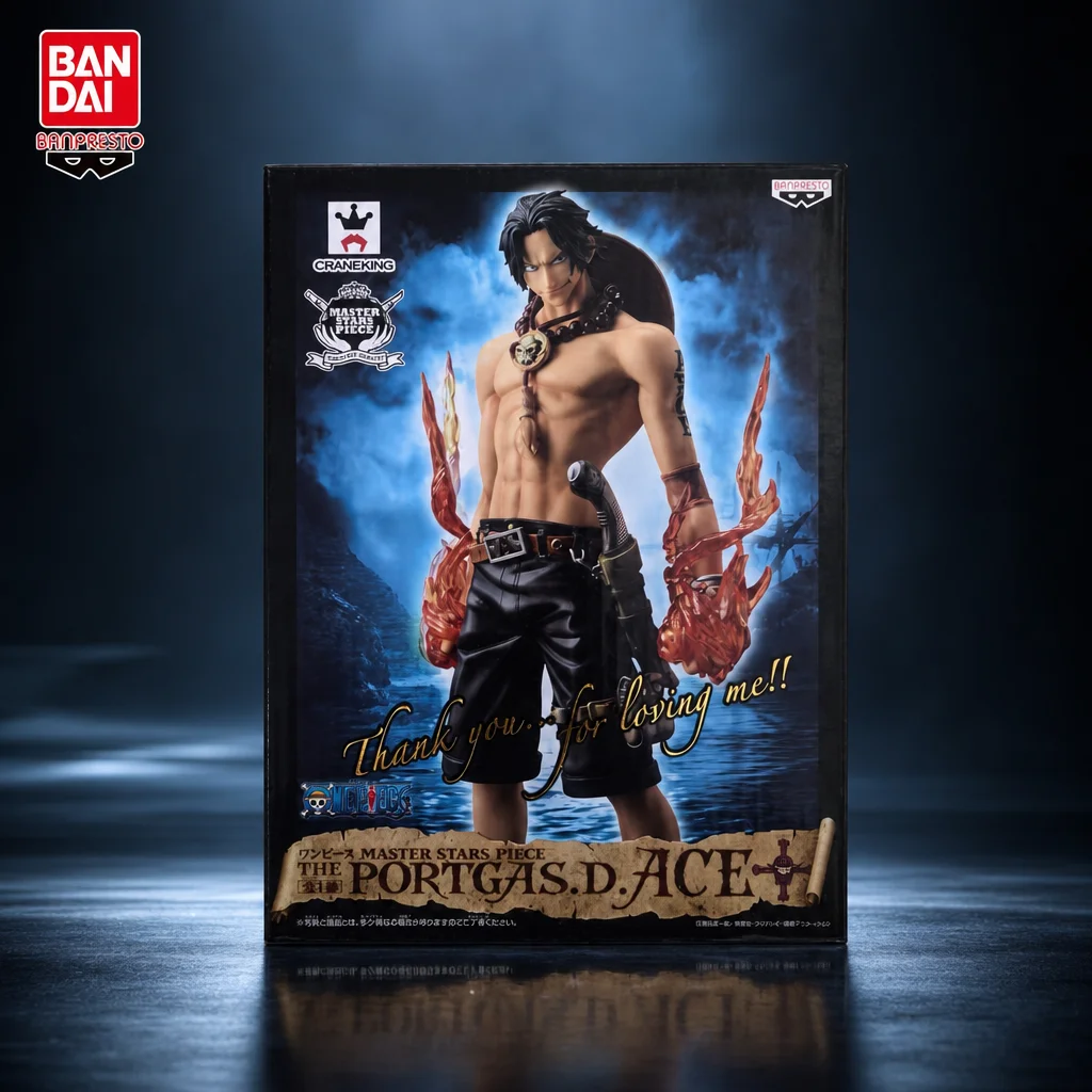 Фото В наличии: Оригинальная фигурка BANDAI BANPRESTO ONE PIECE ACE MASTER STARS PIECE, модель-кукла, абсолютно новая, в коробке, коллекционная модель, игрушка. №1