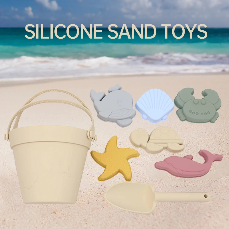 

Ultimate Beach Fun with Sand Bucket and Kids Sandbox - Soft Silicone Summer Outdoor Toys for Endless Playtime