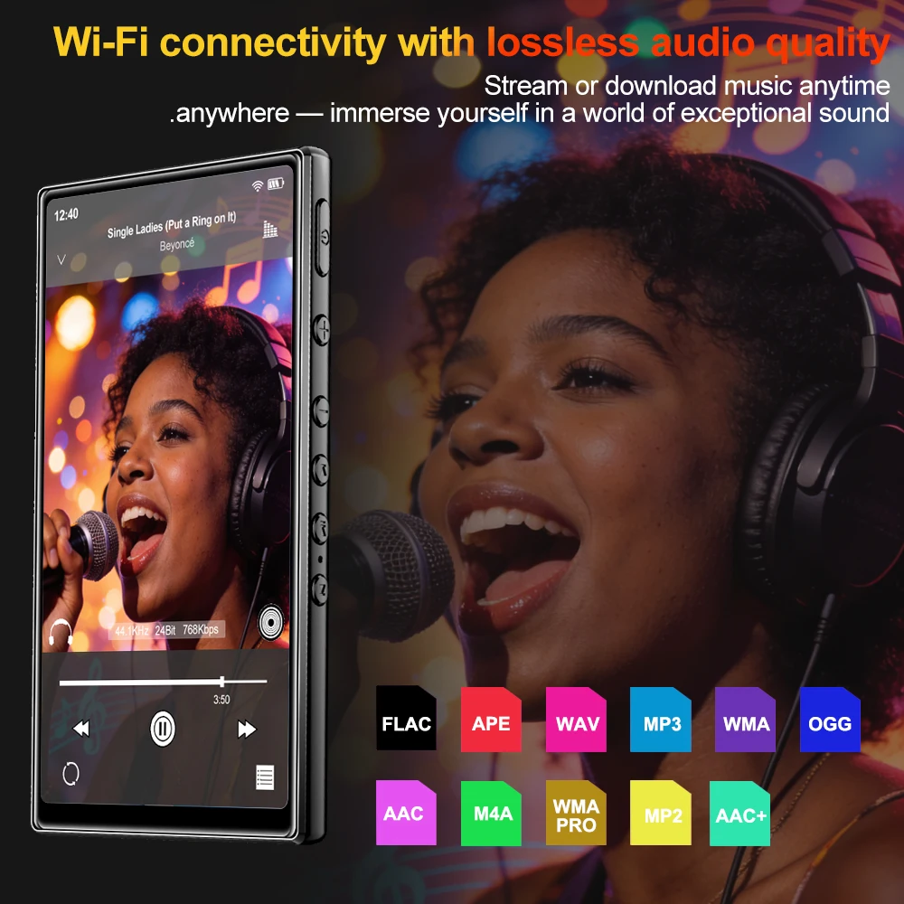 Фото MP3-плеер Famue BF85 с Wi-Fi, 4,3-дюймовым экраном, Android 13, встроенным Play Store, 4 ГБ оперативной памяти, поддержкой Spotify, Deezer и Amazon Music. №3